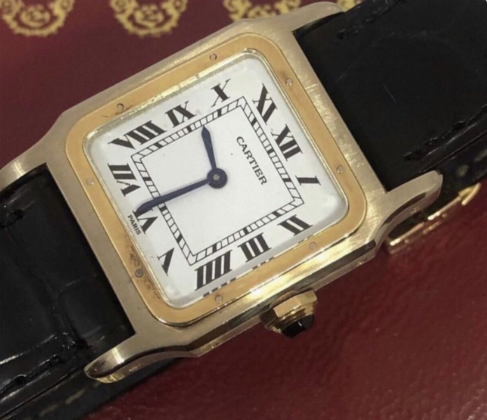 CARTIER SANTOS, BOUCLE DEPLOYANTE  CIRCA 1970